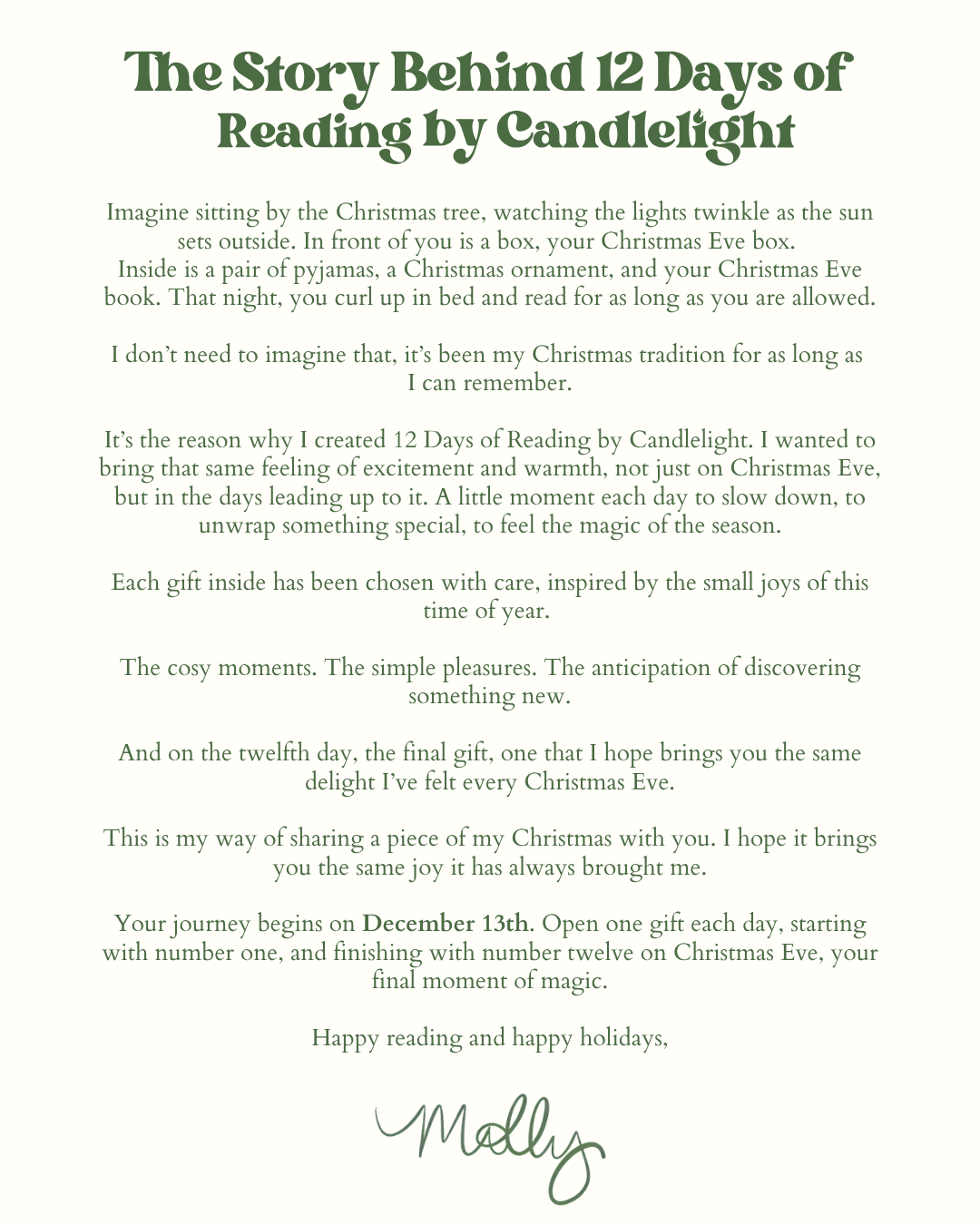12 Days of Reading by Candlelight - Advent Calendar